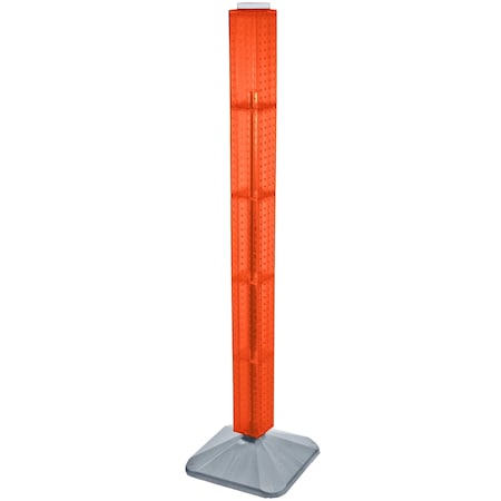 Azar Displays Four-Sided Pegboard Floor Revolving Display Panel Size: 4"W x 60"H 700225-ORG